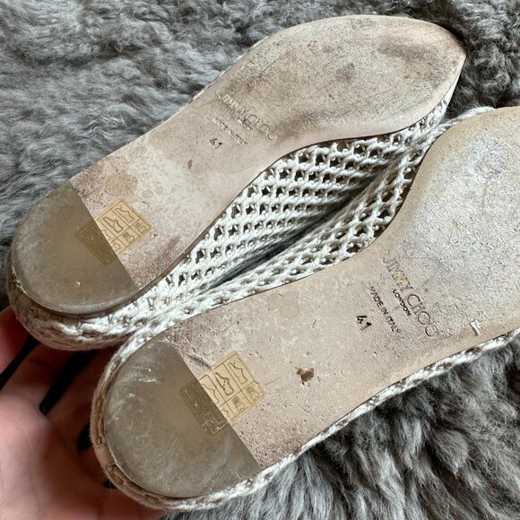 Jimmy Choo Watson Crochet Flats - Picture 10 of 12